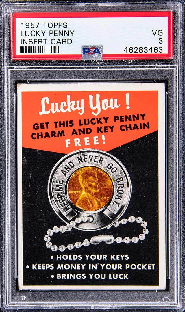 1957 Topps Lucky Penny Insert #no-number card image