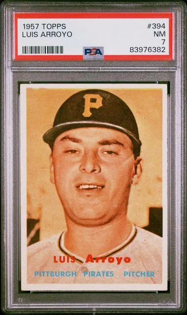 1957 Topps Luis Arroyo #394 card image