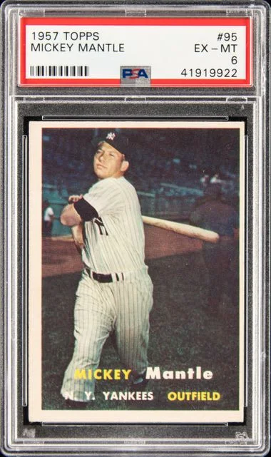 1957 Topps Mickey Mantle #95 card image