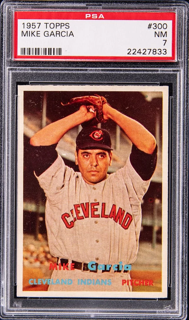 1957 Topps Mike Garcia #300 card image