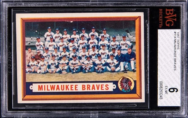 1957 Topps Milwaukee Braves #114 card image