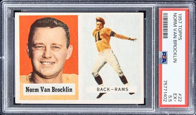 1957 Topps Norm Van Brocklin #22 card image