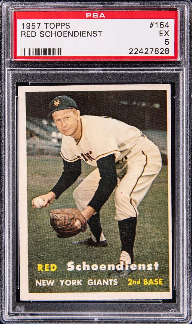 1957 Topps Red Schoendienst #154 card image