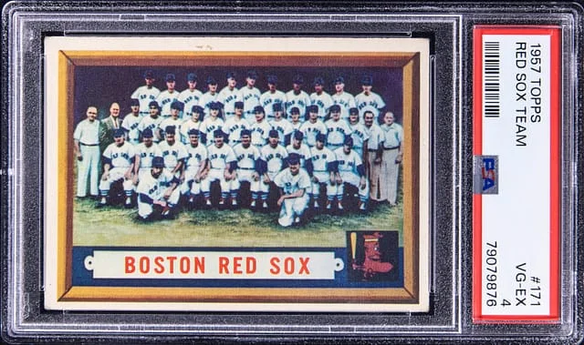 1957 Topps Red Sox Team #171 card image