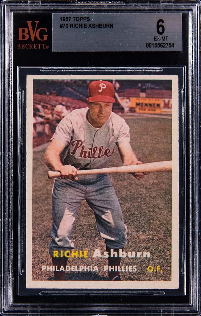 1957 Topps Richie Ashburn #70 card image