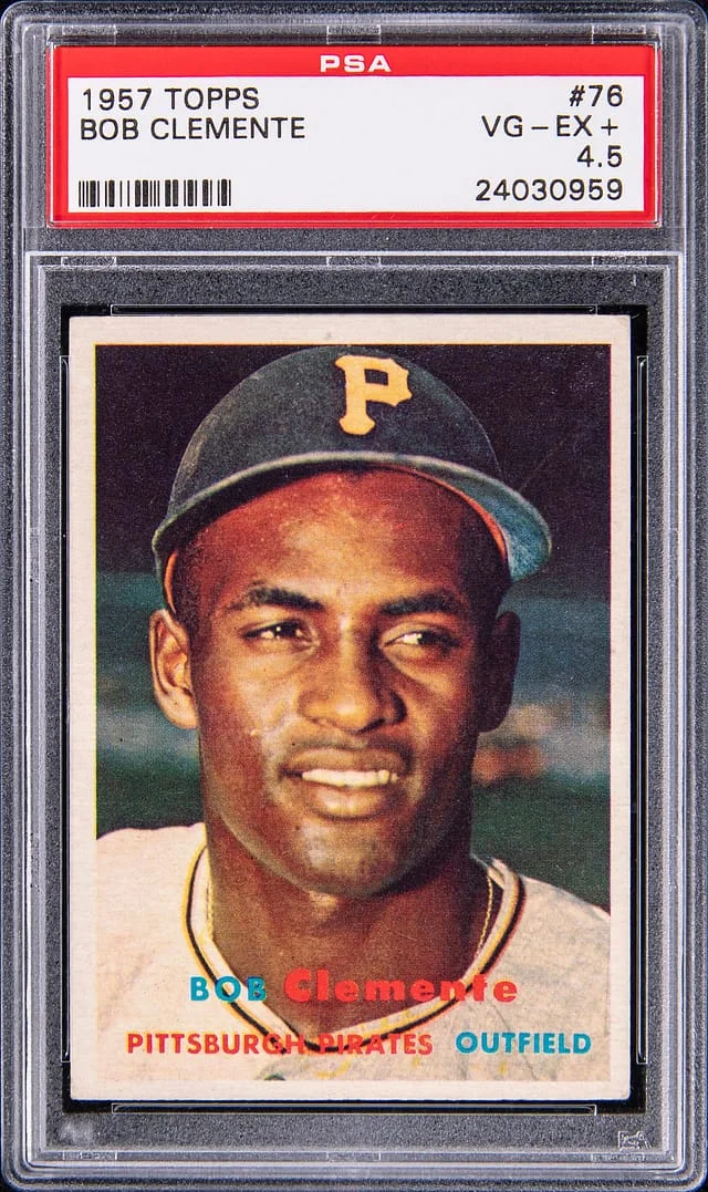 1957 Topps Roberto Clemente #76 card image