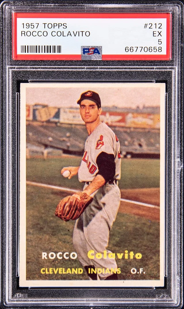 1957 Topps Rocky Colavito #212 card image