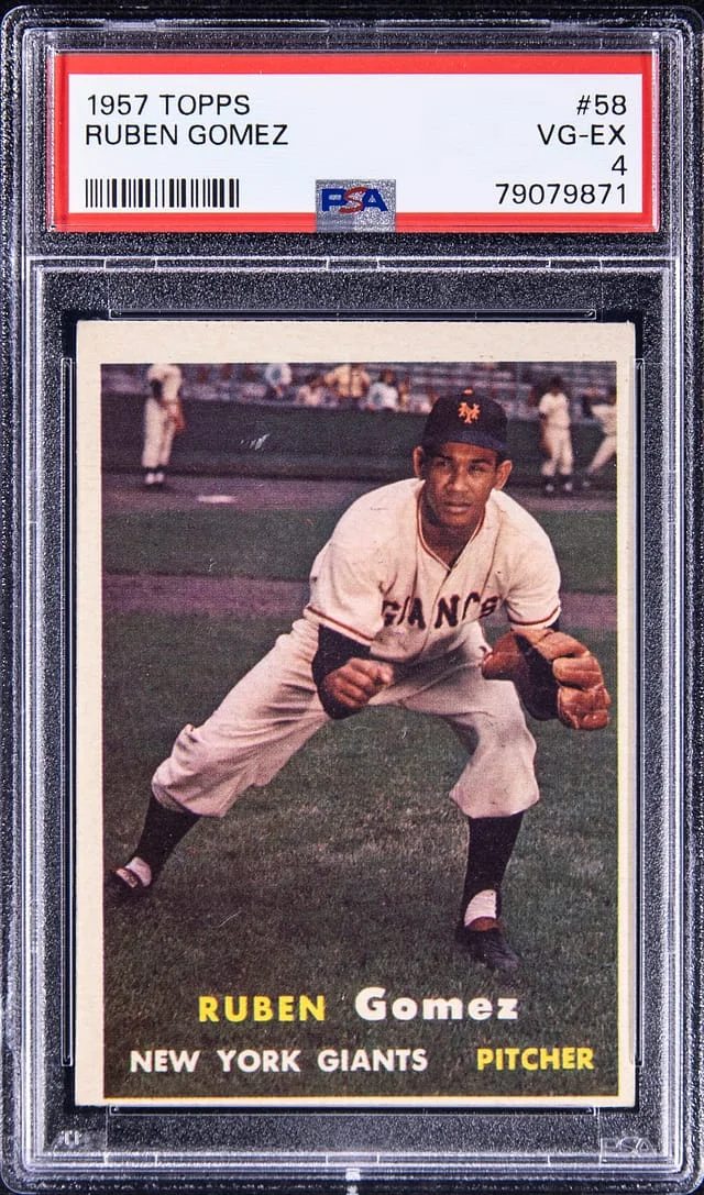 1957 Topps Ruben Gomez #58 card image
