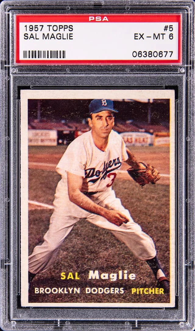 1957 Topps Sal Maglie #5 card image