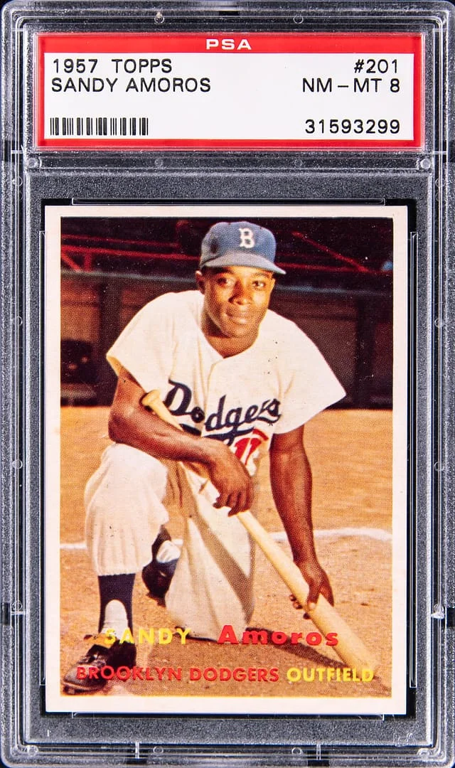 1957 Topps Sandy Amoros #201 card image