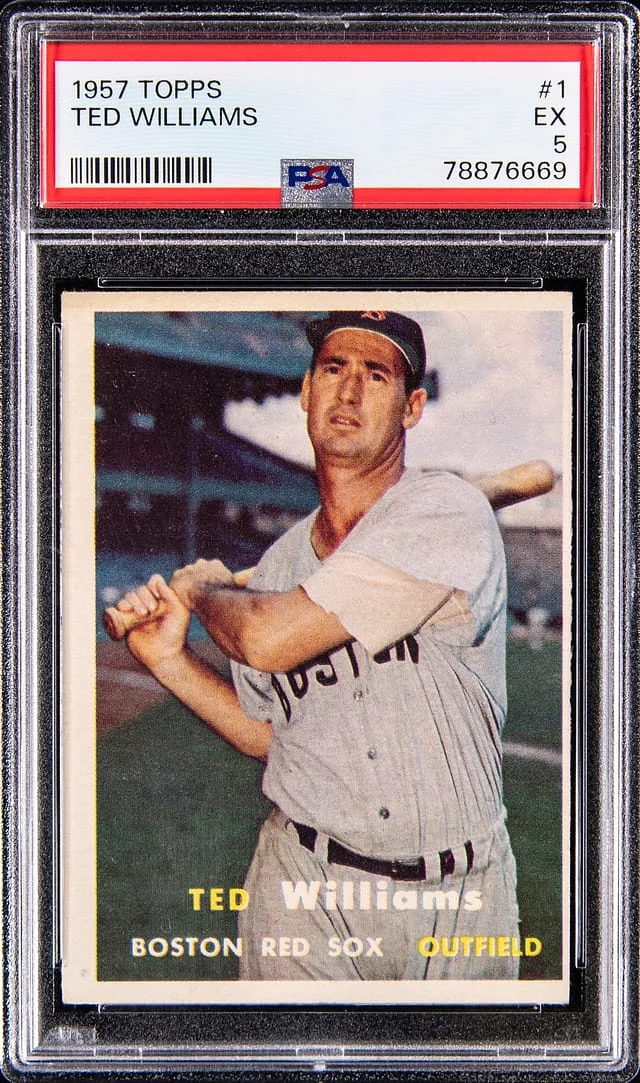 1957 Topps Ted Williams #1 card image