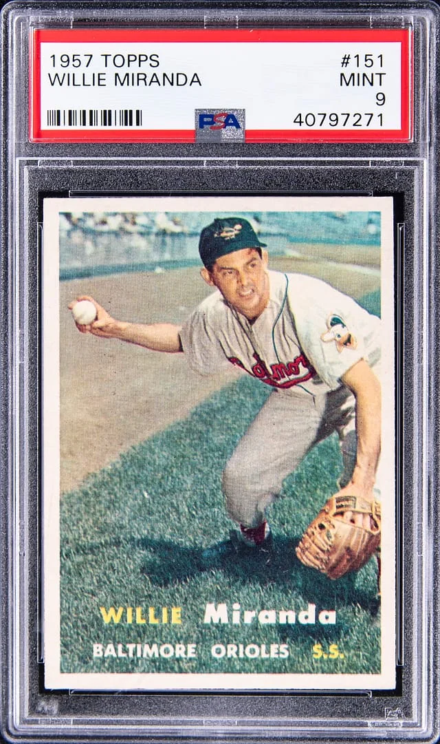 1957 Topps Willie Miranda #151 card image
