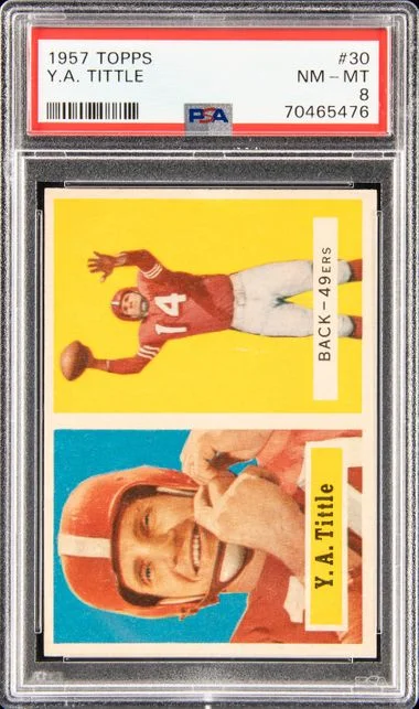 1957 Topps Y.A Tittle #30 card image