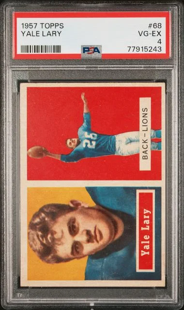 1957 Topps Yale Lary #68 card image
