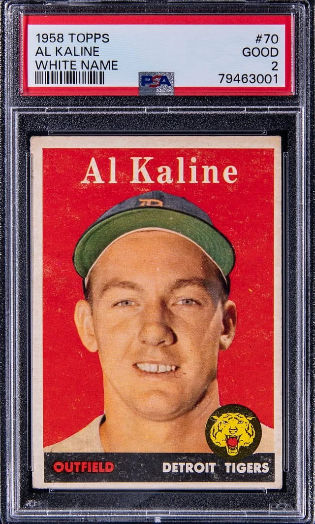 1958 Topps Al Kaline White Name #70 card image