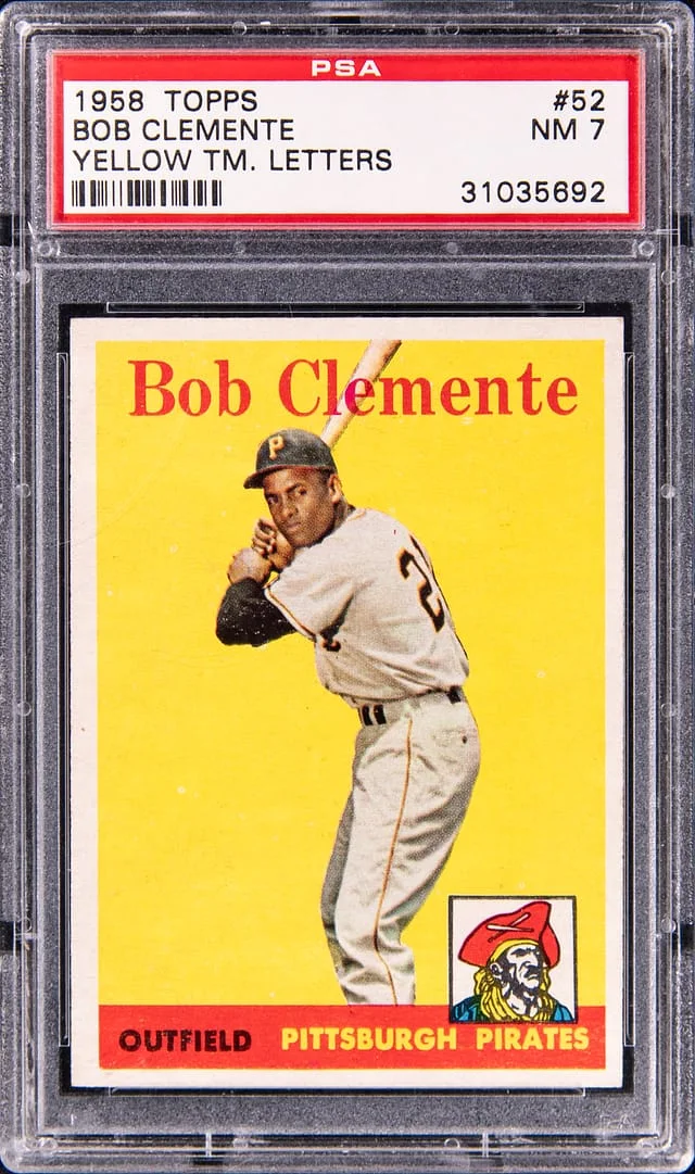 1958 Topps Bob Clemente (Yellow Team Letters) #52 card image