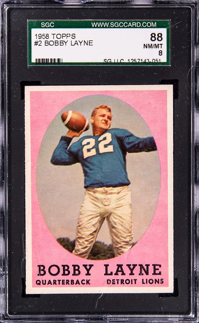 1958 Topps Bobby Layne #2 card image