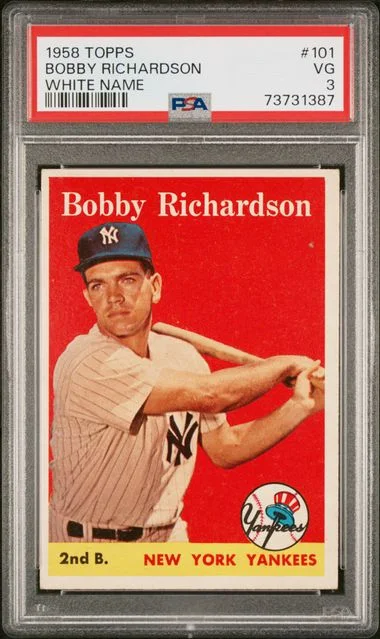 1958 Topps Bobby Richardson White Name #101 card image