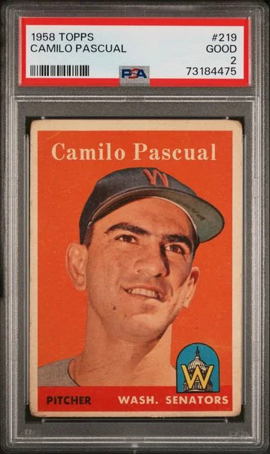 1958 Topps Camilo Pascual #219 card image