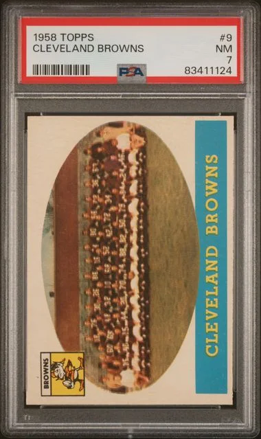 1958 Topps Cleveland Browns #9 card image