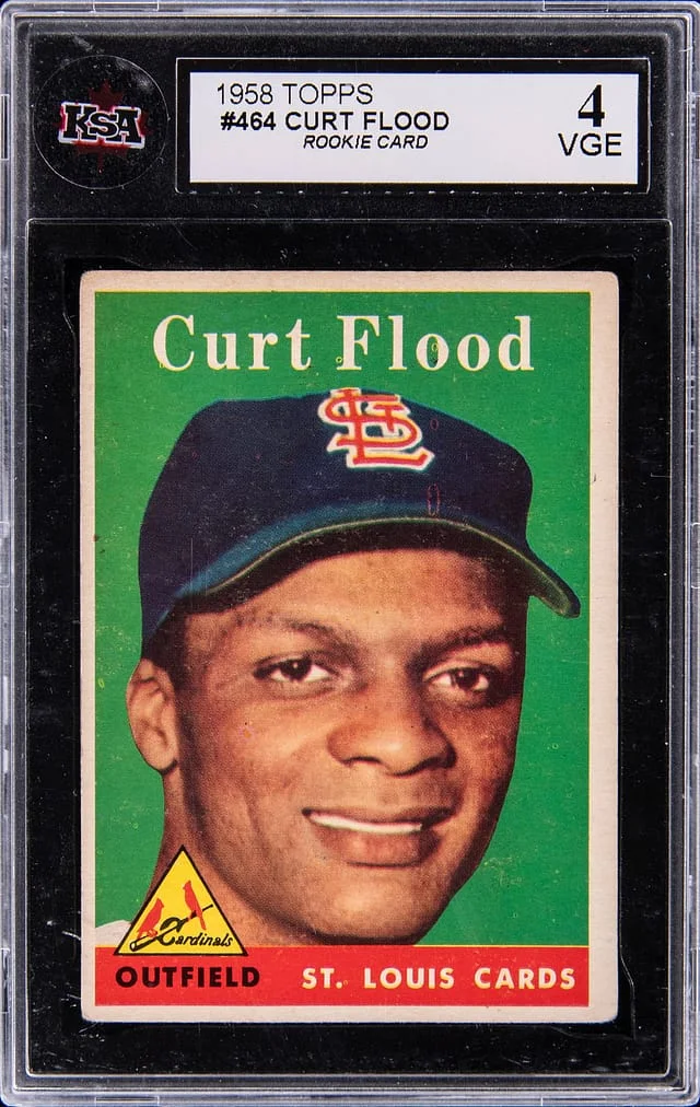 1958 Topps Curt Flood - KSA VGE 4 #464 card image