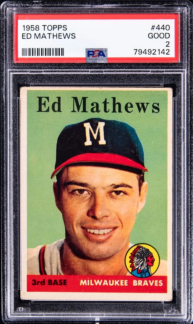 1958 Topps Eddie Mathews #440 card image