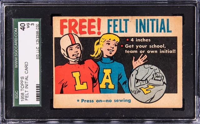 1958 Topps Felt Initial #no-number card image