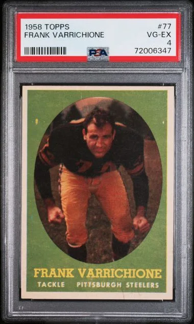 1958 Topps Frank Varrichione #77 card image