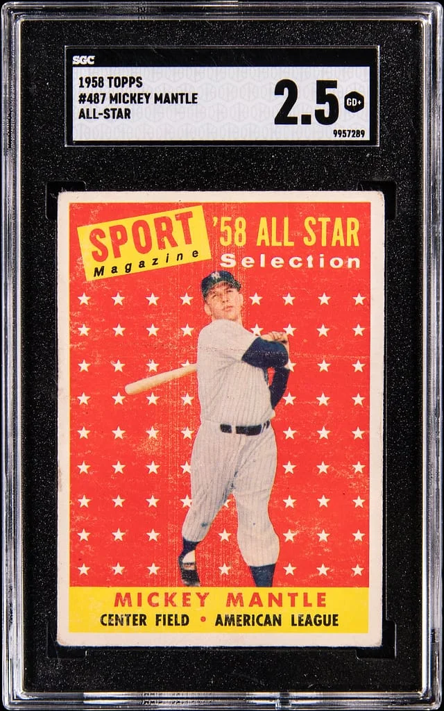 1958 Topps Mickey Mantle #487 card image