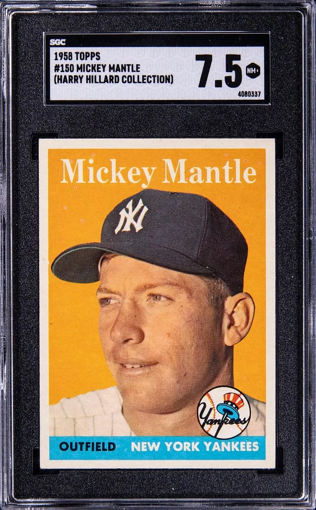 1958 Topps Mickey Mantle - Harry Hillard Collection #150 card image