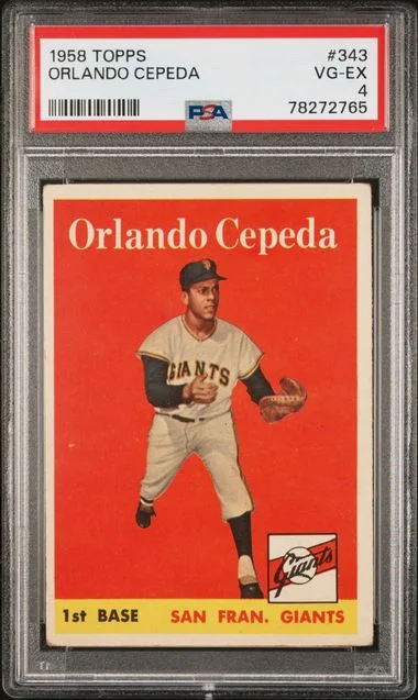 1958 Topps Orlando Cepeda #343 card image