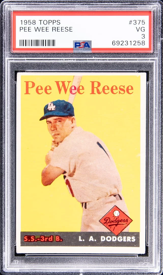 1958 Topps Pee Wee Reese #375 card image
