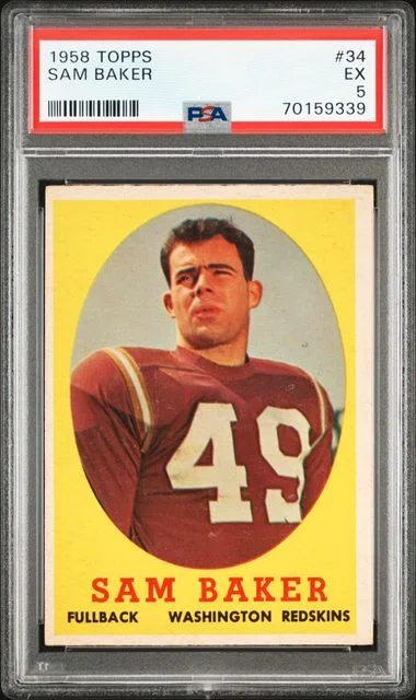 1958 Topps Sam Baker #34 card image