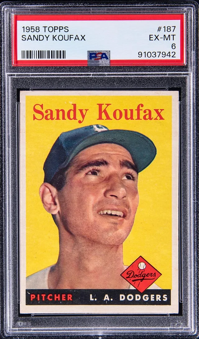 1958 Topps Sandy Koufax #187 card image