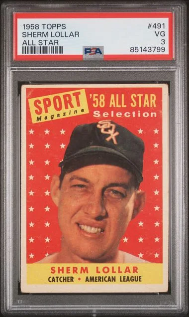 1958 Topps Sherm Lollar All Star #491 card image