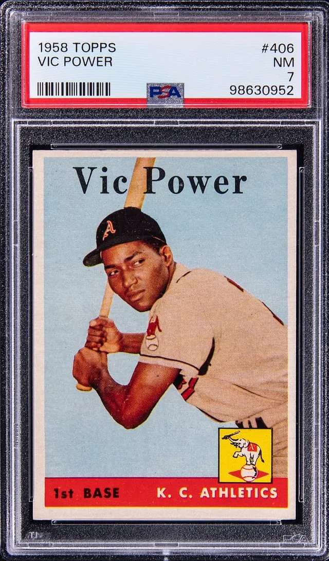 1958 Topps Vic Power #406 card image
