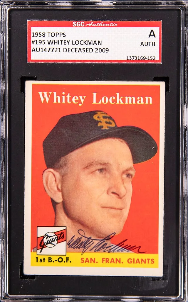 1958 Topps Whitney Lockman #195 card image