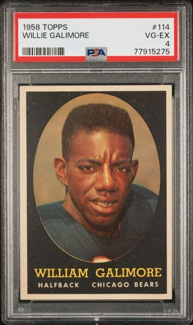 1958 Topps Willie Galimore #114 card image