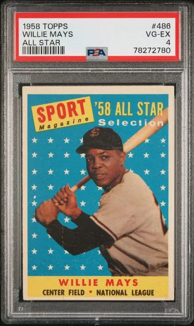 1958 Topps Willie Mays All Star #486 card image