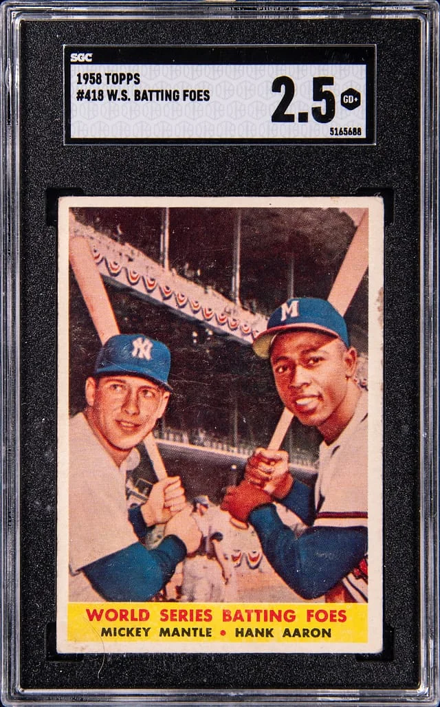 1958 Topps World Series Batting Foes #418 card image