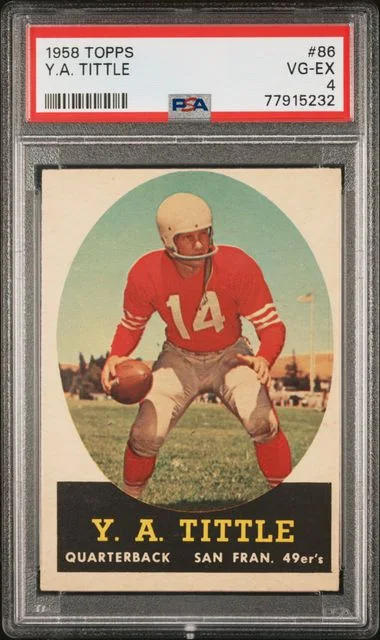 1958 Topps Y.A. Tittle #86 card image