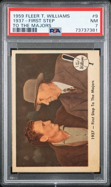 1959 Fleer 1937 First Step To The Majors Ted Williams #9 card image