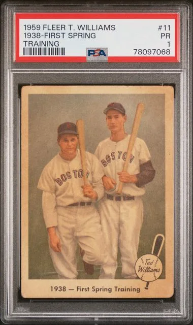 1959 Fleer 1938-First Spring Ted Williams Training #11 card image