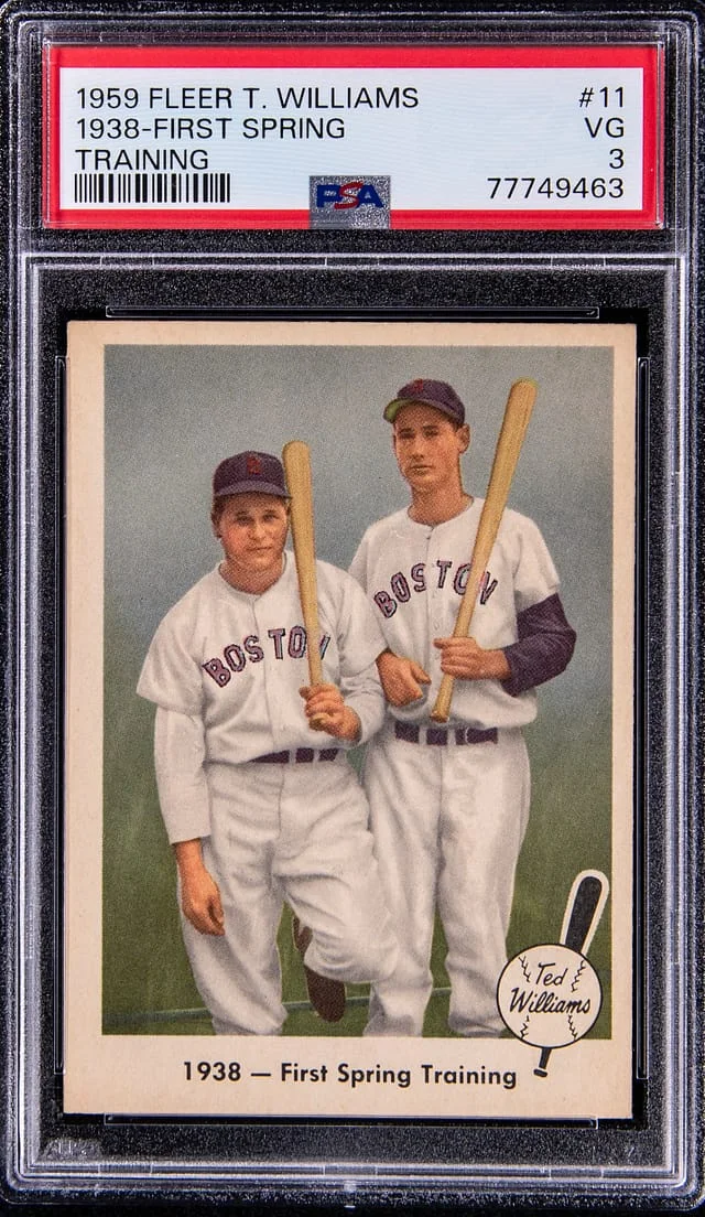 1959 Fleer 1938 First Spring Training Ted Williams #11 card image