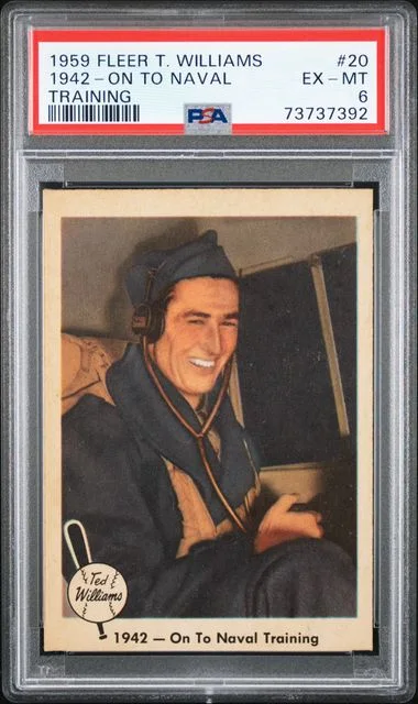 1959 Fleer 1942-On To Naval Training Ted Williams #20 card image