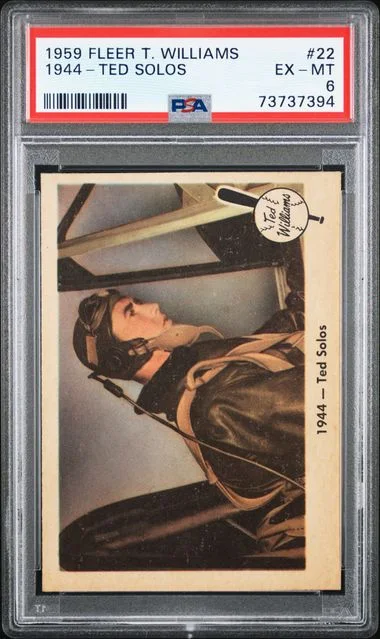 1959 Fleer 1944-Ted Solos Ted Williams #22 card image