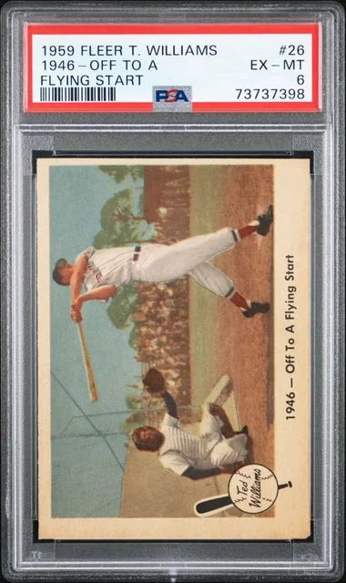 1959 Fleer 1946 - Off To A Flying Start Ted Williams #26 card image