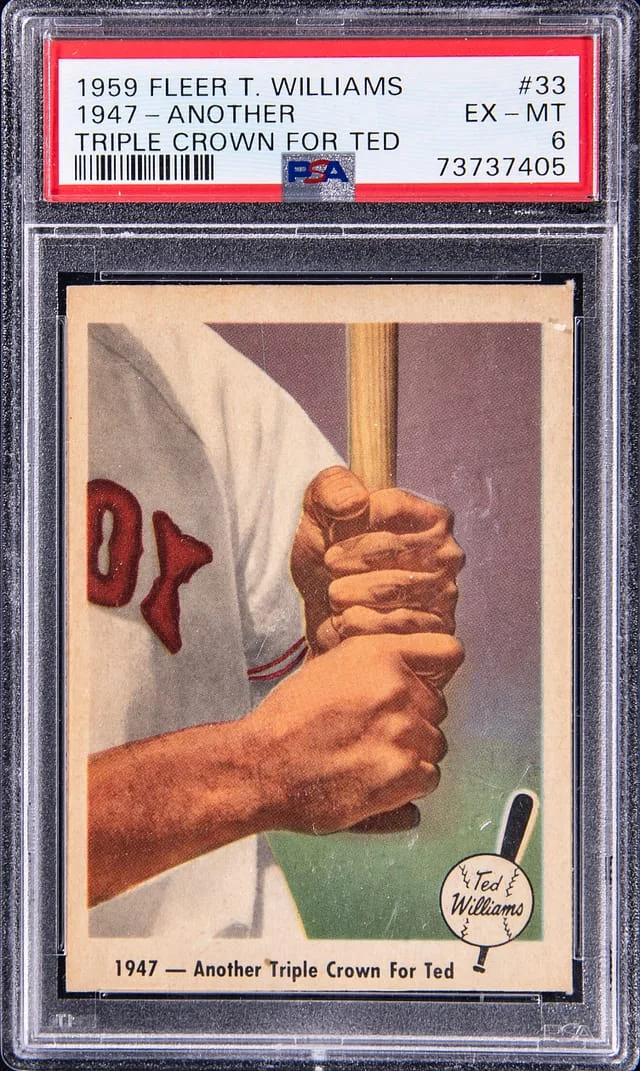 1959 Fleer 1947-Another Triple Ted Williams Crown For Ted #33 card image