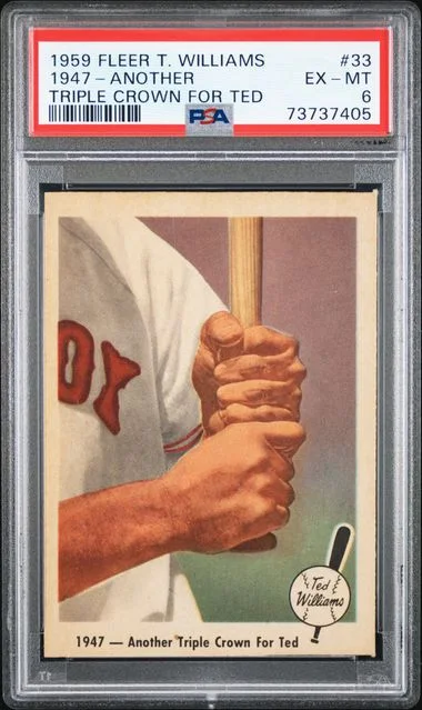 1959 Fleer 1947 - Another Triple Crown For Ted Ted Williams #33 card image