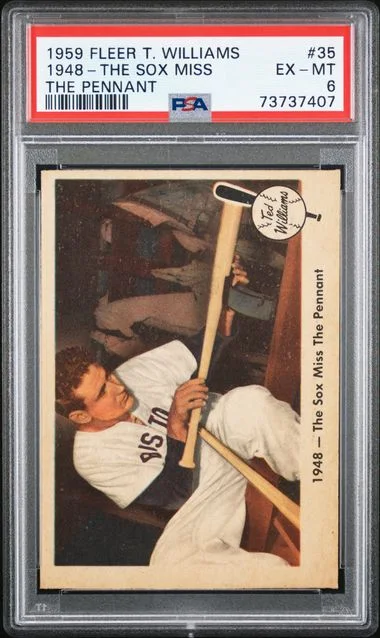 1959 Fleer 1948-The Sox Miss Ted Williams The Pennant #35 card image